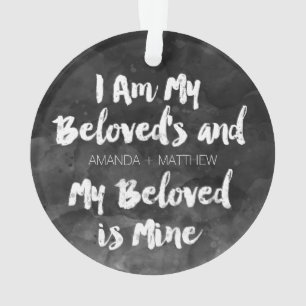 Adorno Mi querido es el mío acuarela negra personalizada