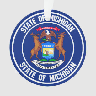 Adorno Michigan Round Emblem