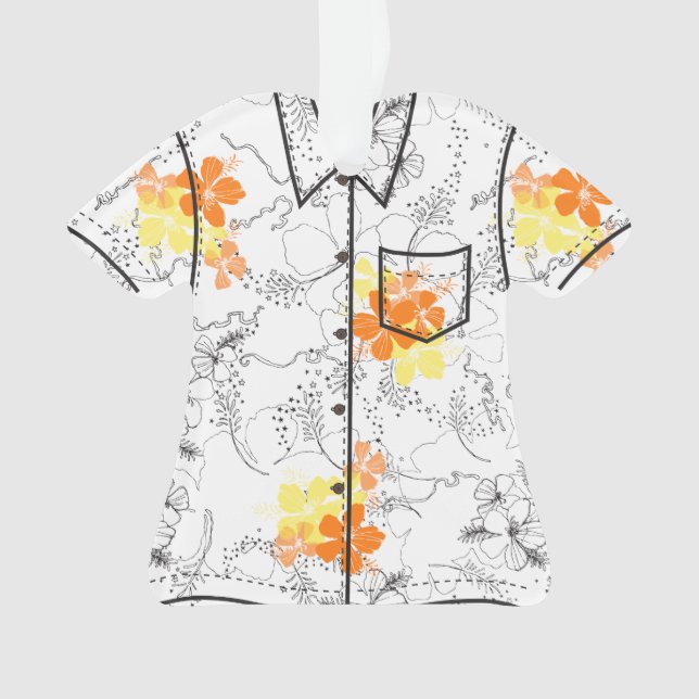 Adorno Midnight Garden Hawaiian Hibiscus Aloha Shirt (Anverso)