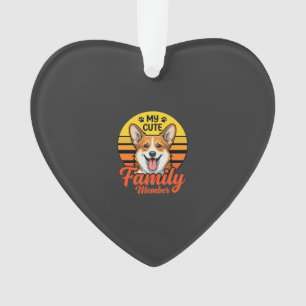 Adorno Miembro de la familia Corgi adorable Amante de los
