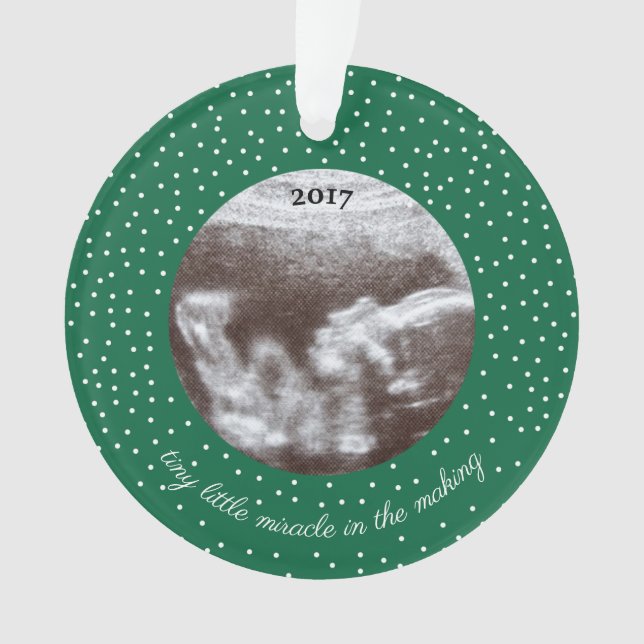 Adorno Milagro minúsculo de la imagen del Sonogram (Anverso)
