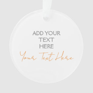 Adorno Minimalista Moderno Personalizado Texto Plano