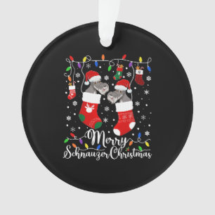 Adorno Ministra Schnauzer Navidades Mini Schnauzer Xmas