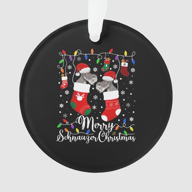 Adorno Ministra Schnauzer Navidades Mini Schnauzer Xmas (Anverso)