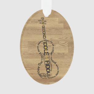 Adorno Mirada de madera de la forma del violín del arte