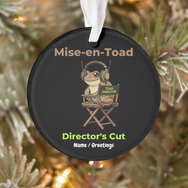 Adorno Mise-en-Toad Director’s Cut Cinema Pun Toad Art (Árbol)