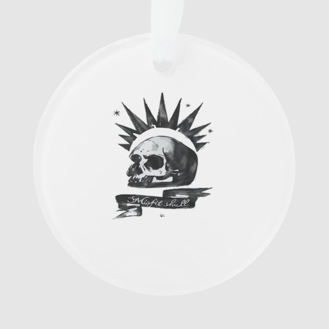 Adorno Misfit Skull Creative Character ArAcrylic Ornament (Anverso)