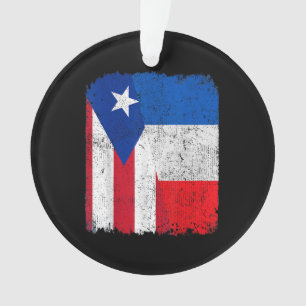 Adorno Mitad puertorriqueño mitad bandera francesa Orgull