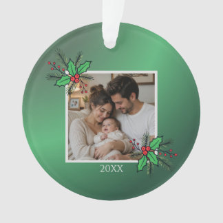 Adorno Modern Floral Christmas Photo Frame