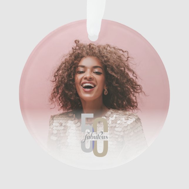 Adorno Moderno 50 y fabuloso 50 cumpleaños elegante (Anverso)