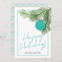 Adorno moderno de Navidad - Verde - No foto azul v