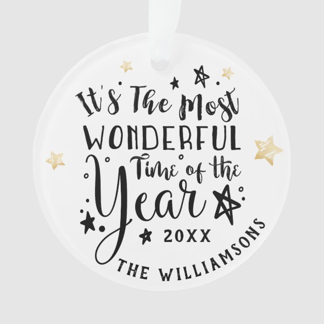 Adorno Moderno y más maravilloso momento del año foto (Anverso)