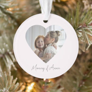 Adorno Mommy Custom Name & Photo Acrylic Ornament