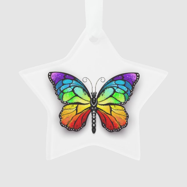 Adorno Monarca de mariposa arcoiris (Anverso)