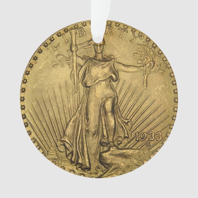 Adorno Moneda De Oro De Águila Doble De 1933 (Anverso)