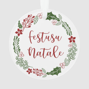 Adorno Monégasque Merry Christmas Wreath, Festusu Natale