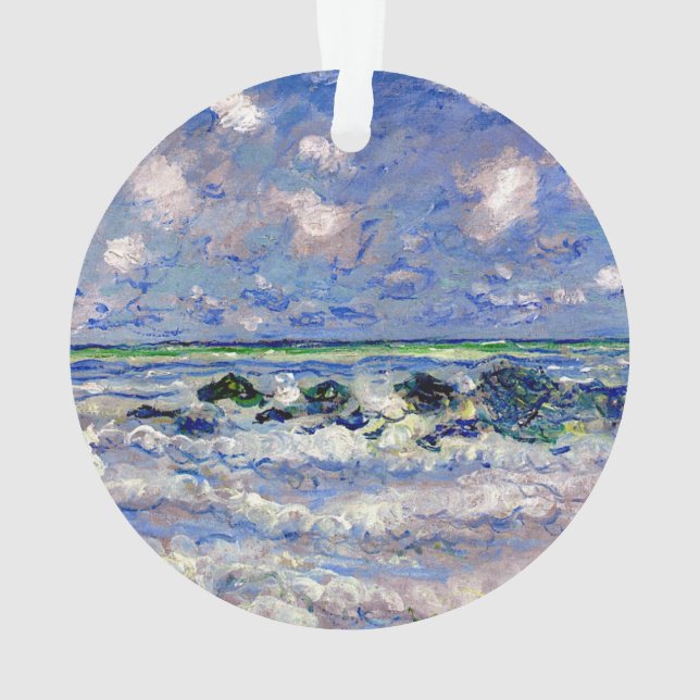 Adorno Monet - La ola, la pintura famosa, (Reverso)