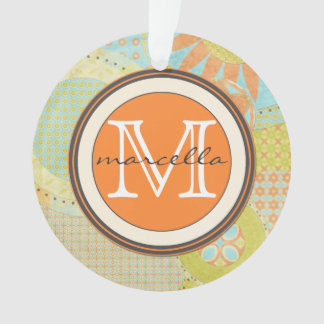 Adorno Monograma brillante de las formas geométricas del