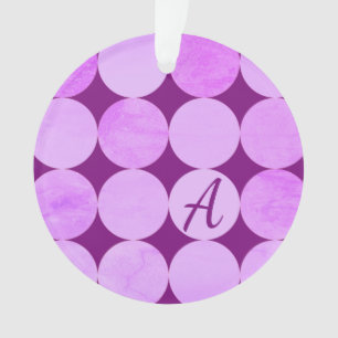 Adorno Monograma de círculos violetas, magenta púrpura y