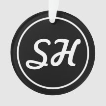 Monograma de estilo retro-moderno de Guay | Blanco