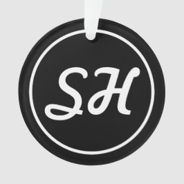 Adorno Monograma de estilo retro-moderno de Guay | Blanco