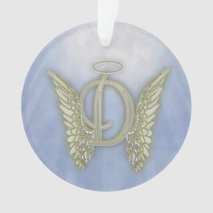 Adorno Monograma del ángel de la letra D
