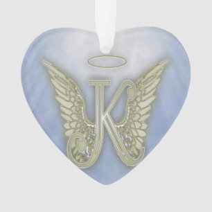 Adorno Monograma del ángel de la letra K