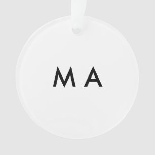 Adorno Monograma simple añade tu letra nombre hombre mini