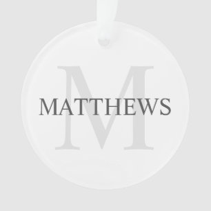 Adorno Monograma y nombre personalizados