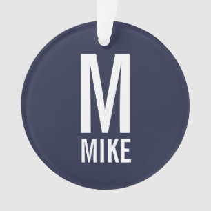 Adorno Monograma y nombre personalizados negrita moderno