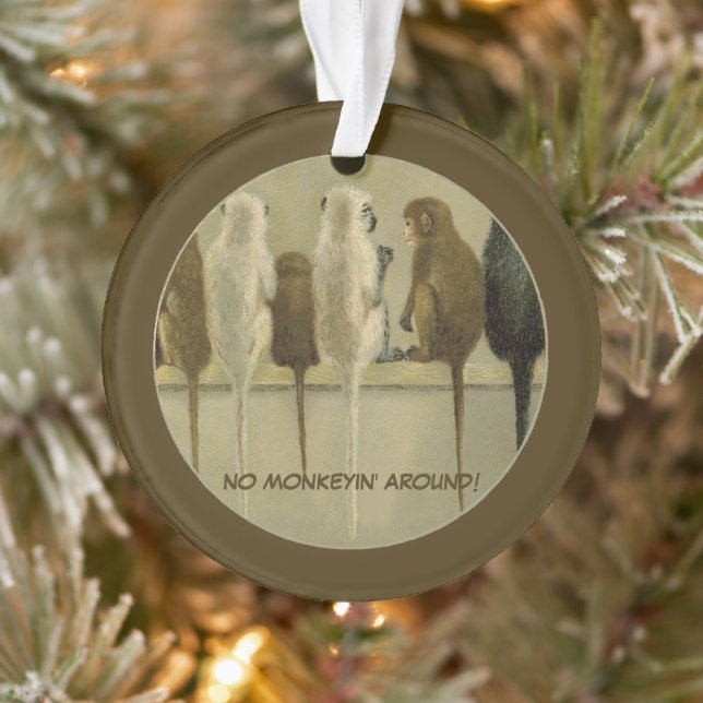 Adorno Monos Cumpleaños Comercial Del Grupo Personalizado (Árbol)