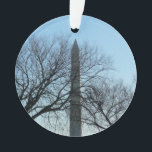 Adorno Monumento a Washington en el paisaje invernal I<br><div class="desc">Esta es una toma del famoso Monumento a Washington en invierno a través de algunos cerezos. Visita nuestra tienda para ver más fotos de famosos paisajes en Washington DC. Esta imagen también aparece en el fondo de pantalla panorámica "Washington Monument in Winter I" de www.mlewallpapers.com.</div>