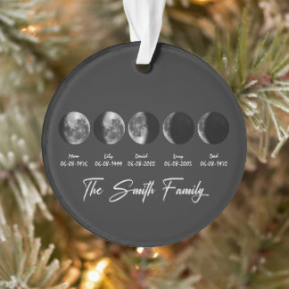 Adorno Moon Phase The Smith Family – Custom Names & Dates