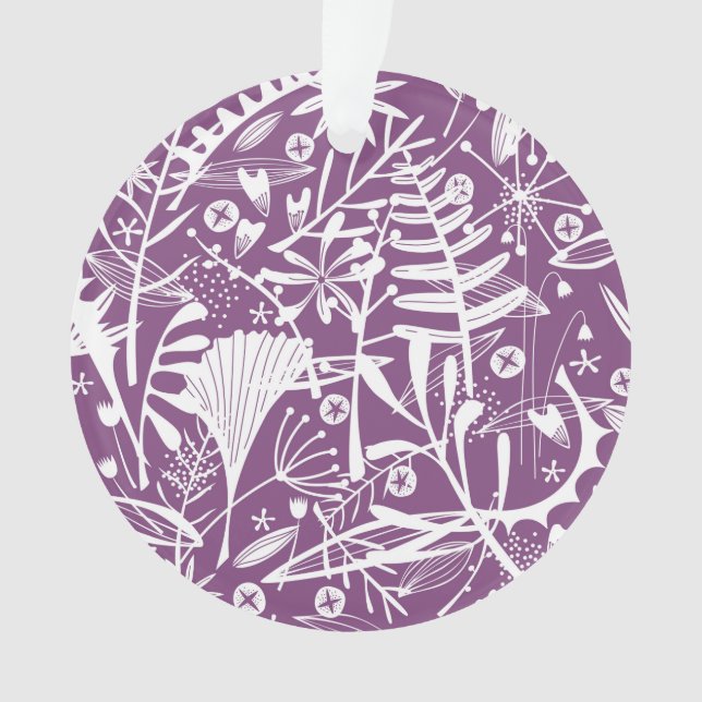 Adorno Morado floral botatánico moderno (Anverso)