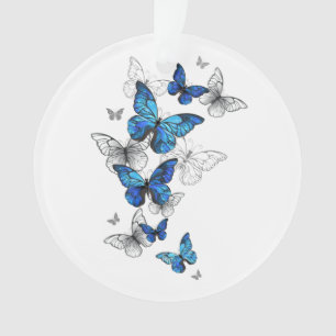 Adorno Morfo de las mariposas voladoras azules