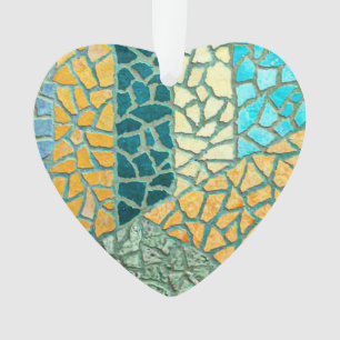 Adorno Mosaico de piedra de pintura acuarela + tus ideas