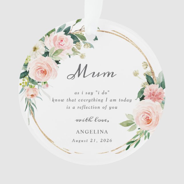 Adorno Mother Of The Bride Keepsake Ornament (Anverso)