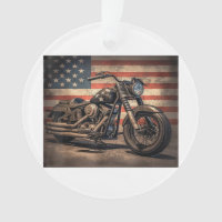 Motocicleta Bandera Retro Bici