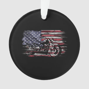 Adorno Motocicleta Vintage EEUU Bandera Retro Biker, Moto