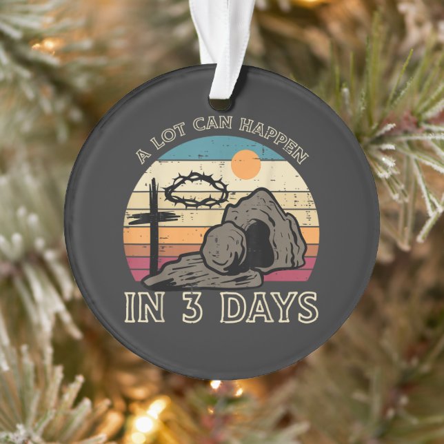 Adorno Mucho Puede Suceder en 3 Días Pascua Religioso (Árbol)