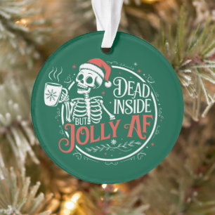 Adorno Muerto por dentro pero alegre calavera Santa Claus