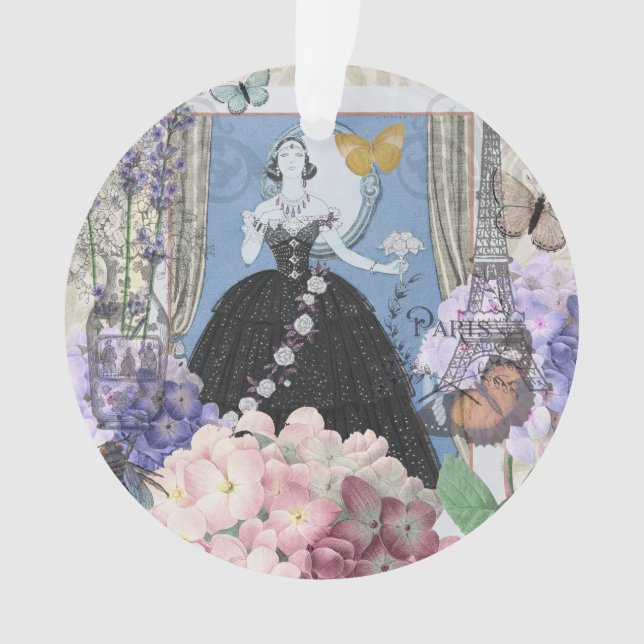 Adorno Mujer Blue Elegant Floral Fancy Gown (Anverso)