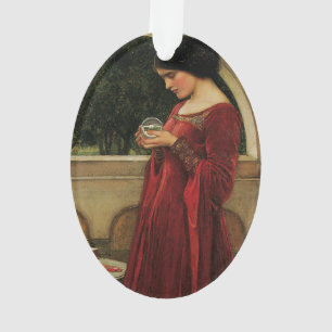 Adorno Mujer Bola de Cristal Pintura de Waterhouse