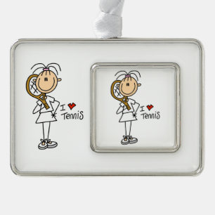Adorno Mujer I Love Tennis Framed Ornament