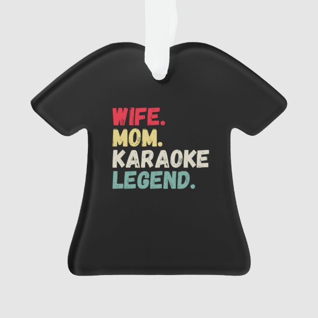 Adorno Mujer Mamá leyenda del karaoke cantando Navidad vi (Anverso)