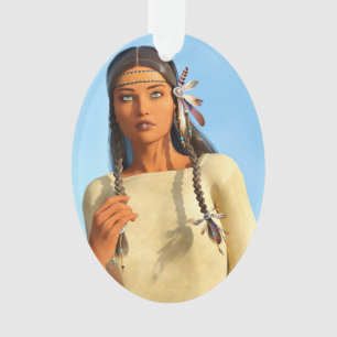 Adorno Mujer Nativa Americana Indígena Hermosa Vestimenta
