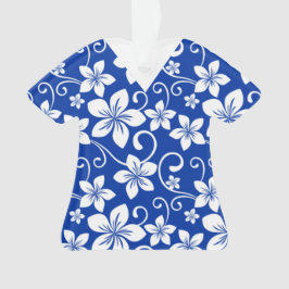 ADORNO MUNDAJES DE ESTAMPADO DE HAWAI AZUL EN AZUL REAL