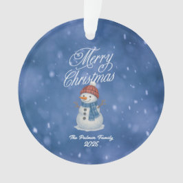 Adorno Muñeco de Nieve Caprichoso Feliz Navidad