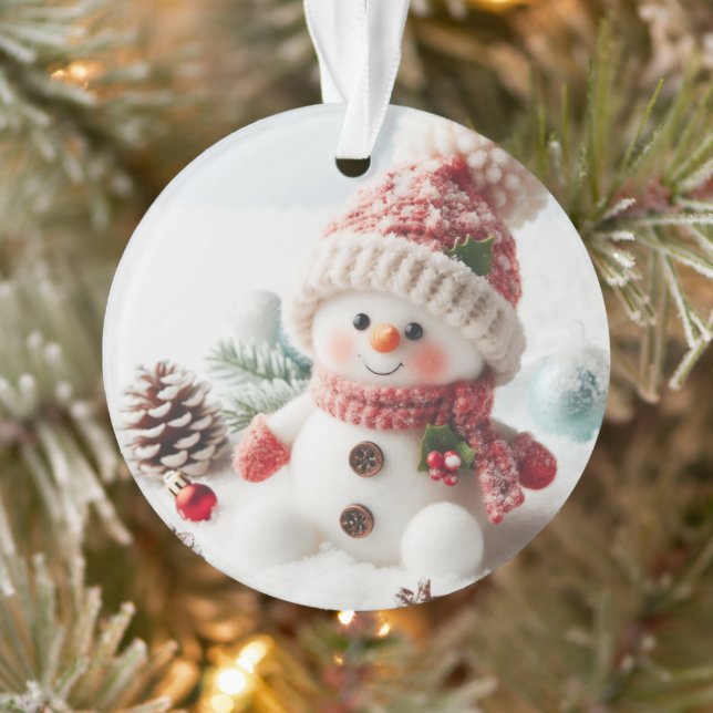 Adorno Muñeco de Nieve de Fiesta Navideña (Árbol)