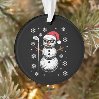 Adorno Muñeco de nieve de pelota de golf de Navidad Santa
